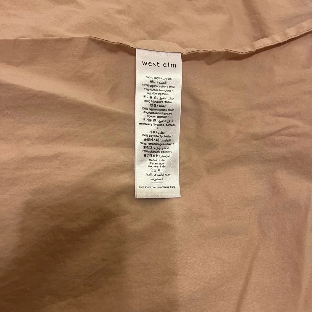 2 West Elm Pink Quilted Shams